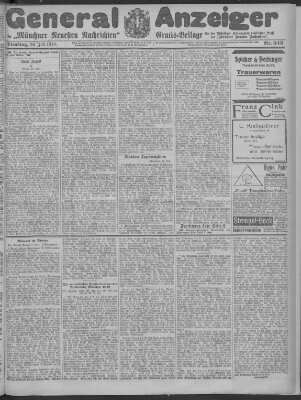 Münchner neueste Nachrichten Dienstag 26. Juli 1910