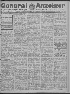 Münchner neueste Nachrichten Samstag 30. Juli 1910