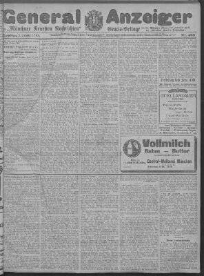 Münchner neueste Nachrichten Samstag 3. Oktober 1908