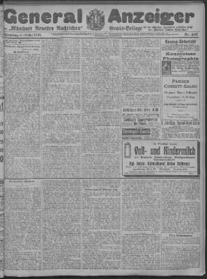 Münchner neueste Nachrichten Dienstag 6. Oktober 1908