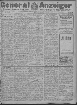 Münchner neueste Nachrichten Mittwoch 14. Oktober 1908