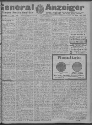 Münchner neueste Nachrichten Donnerstag 22. Oktober 1908
