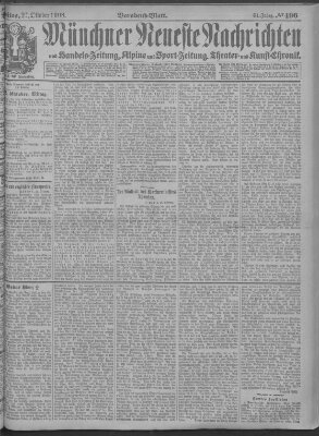 Münchner neueste Nachrichten Freitag 23. Oktober 1908