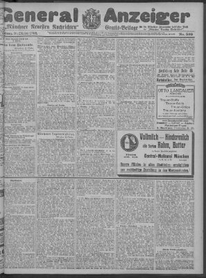 Münchner neueste Nachrichten Freitag 30. Oktober 1908