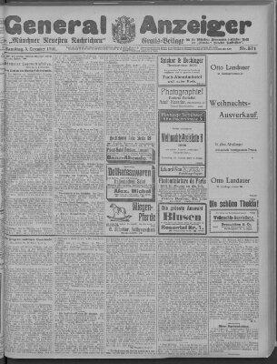 Münchner neueste Nachrichten Samstag 5. Dezember 1908