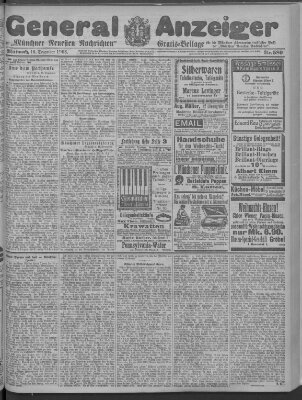 Münchner neueste Nachrichten Mittwoch 16. Dezember 1908