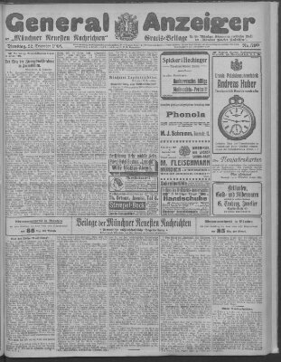 Münchner neueste Nachrichten Dienstag 22. Dezember 1908