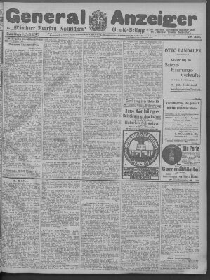 Münchner neueste Nachrichten Samstag 3. Juli 1909