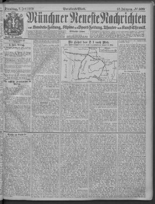 Münchner neueste Nachrichten Dienstag 6. Juli 1909