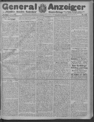 Münchner neueste Nachrichten Freitag 9. Juli 1909