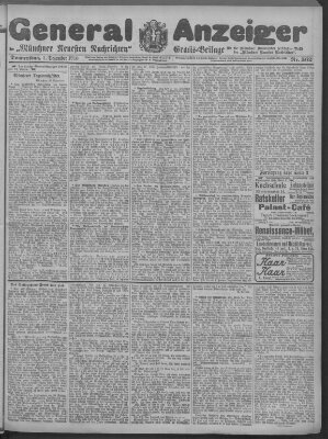 Münchner neueste Nachrichten Donnerstag 1. Dezember 1910