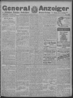 Münchner neueste Nachrichten Mittwoch 7. Dezember 1910