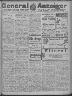 Münchner neueste Nachrichten Mittwoch 14. Dezember 1910