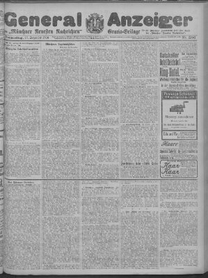 Münchner neueste Nachrichten Donnerstag 15. Dezember 1910