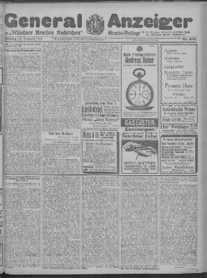 Münchner neueste Nachrichten Freitag 23. Dezember 1910