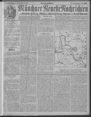 Münchner neueste Nachrichten Donnerstag 1. September 1910