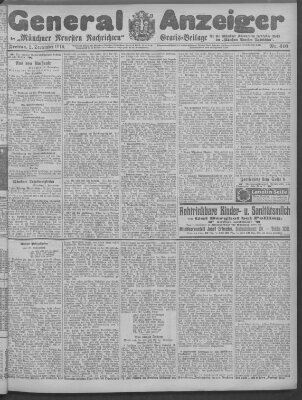 Münchner neueste Nachrichten Freitag 2. September 1910