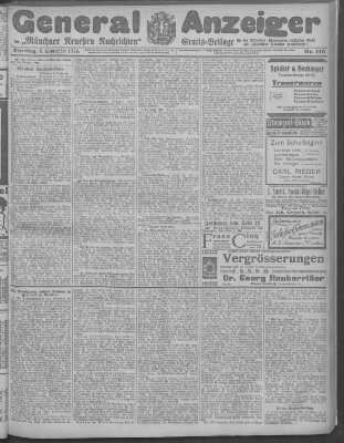 Münchner neueste Nachrichten Dienstag 6. September 1910