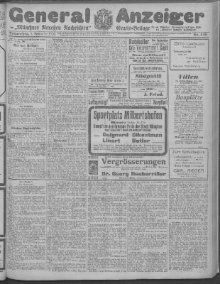 Münchner neueste Nachrichten Donnerstag 8. September 1910