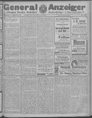 Münchner neueste Nachrichten Montag 19. September 1910