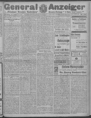 Münchner neueste Nachrichten Dienstag 20. September 1910