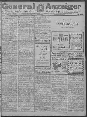 Münchner neueste Nachrichten Montag 5. April 1909