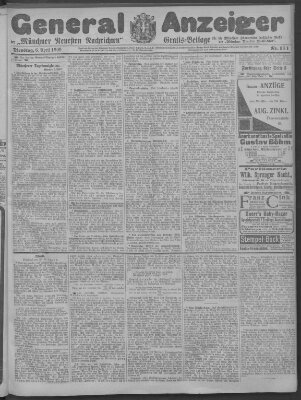 Münchner neueste Nachrichten Dienstag 6. April 1909