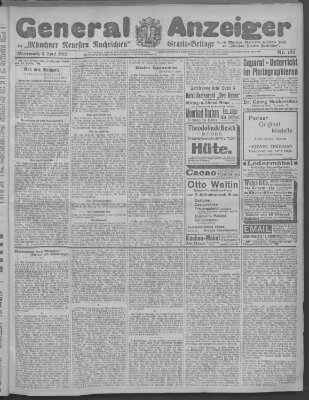 Münchner neueste Nachrichten Mittwoch 3. April 1912