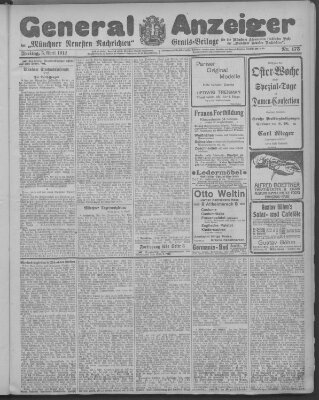 Münchner neueste Nachrichten Freitag 5. April 1912