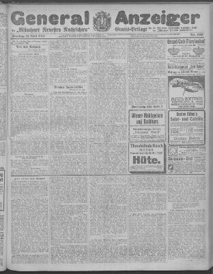 Münchner neueste Nachrichten Freitag 19. April 1912