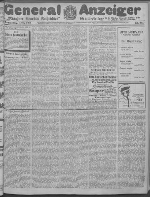 Münchner neueste Nachrichten Donnerstag 6. Mai 1909