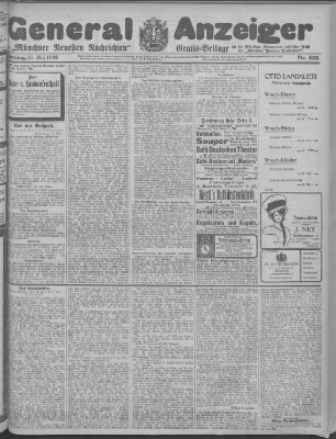 Münchner neueste Nachrichten Freitag 21. Mai 1909