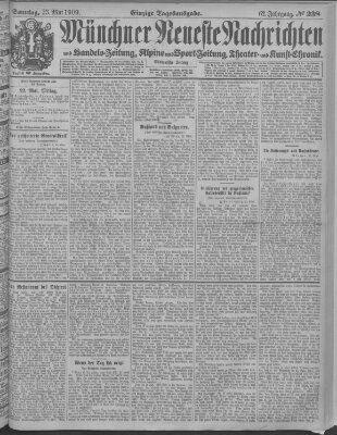 Münchner neueste Nachrichten Sonntag 23. Mai 1909