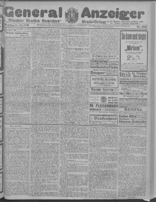 Münchner neueste Nachrichten Montag 24. Mai 1909