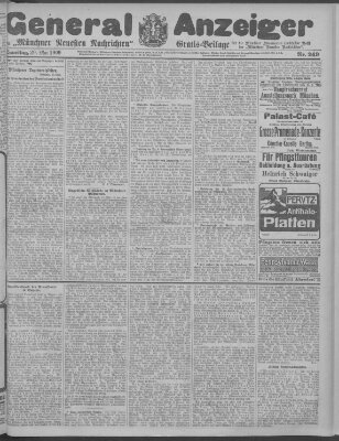 Münchner neueste Nachrichten Samstag 29. Mai 1909