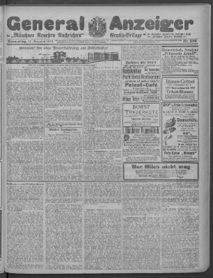 Münchner neueste Nachrichten Donnerstag 10. November 1910