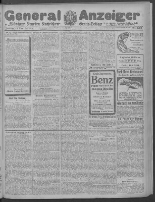 Münchner neueste Nachrichten Freitag 18. November 1910