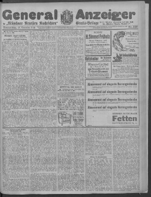 Münchner neueste Nachrichten Donnerstag 24. November 1910