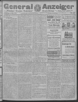 Münchner neueste Nachrichten Dienstag 5. März 1912