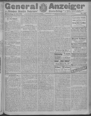 Münchner neueste Nachrichten Donnerstag 14. März 1912