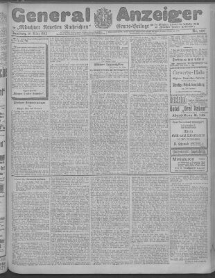 Münchner neueste Nachrichten Samstag 16. März 1912