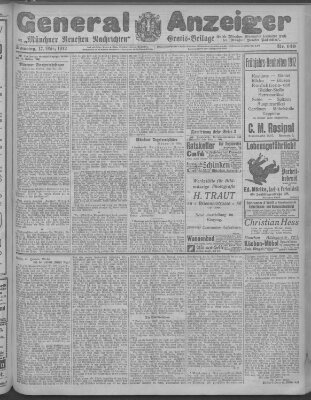 Münchner neueste Nachrichten Sonntag 17. März 1912