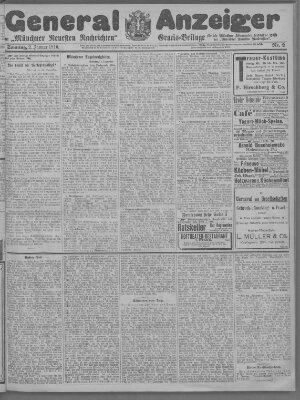 Münchner neueste Nachrichten Sonntag 2. Januar 1910