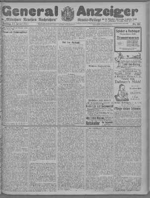 Münchner neueste Nachrichten Freitag 14. Januar 1910