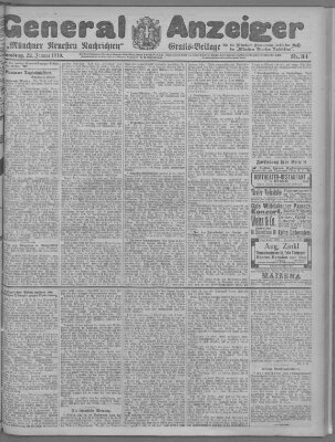 Münchner neueste Nachrichten Samstag 22. Januar 1910