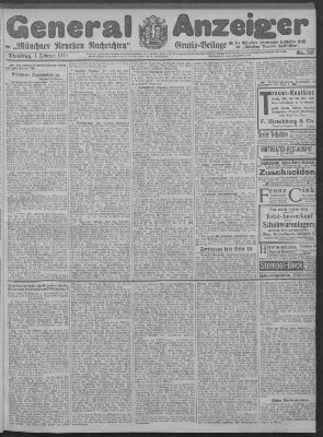 Münchner neueste Nachrichten Dienstag 1. Februar 1910