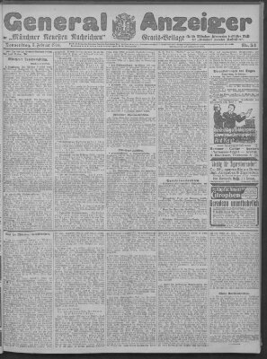 Münchner neueste Nachrichten Donnerstag 3. Februar 1910