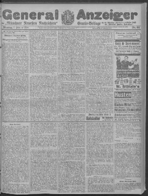 Münchner neueste Nachrichten Montag 7. Februar 1910