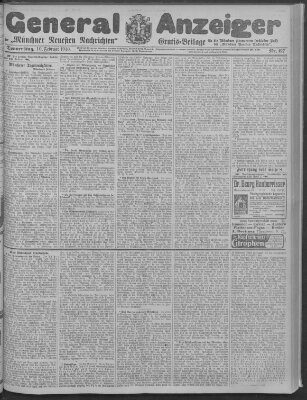 Münchner neueste Nachrichten Donnerstag 10. Februar 1910