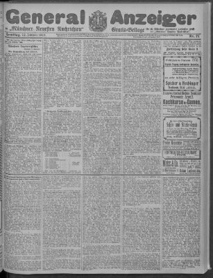 Münchner neueste Nachrichten Samstag 12. Februar 1910